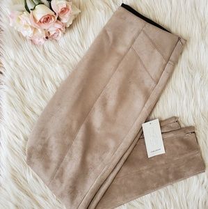 Zara Tan Suede Leggings